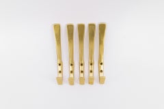 5 Aluminium Wall Hooks Vienna Around 1960s