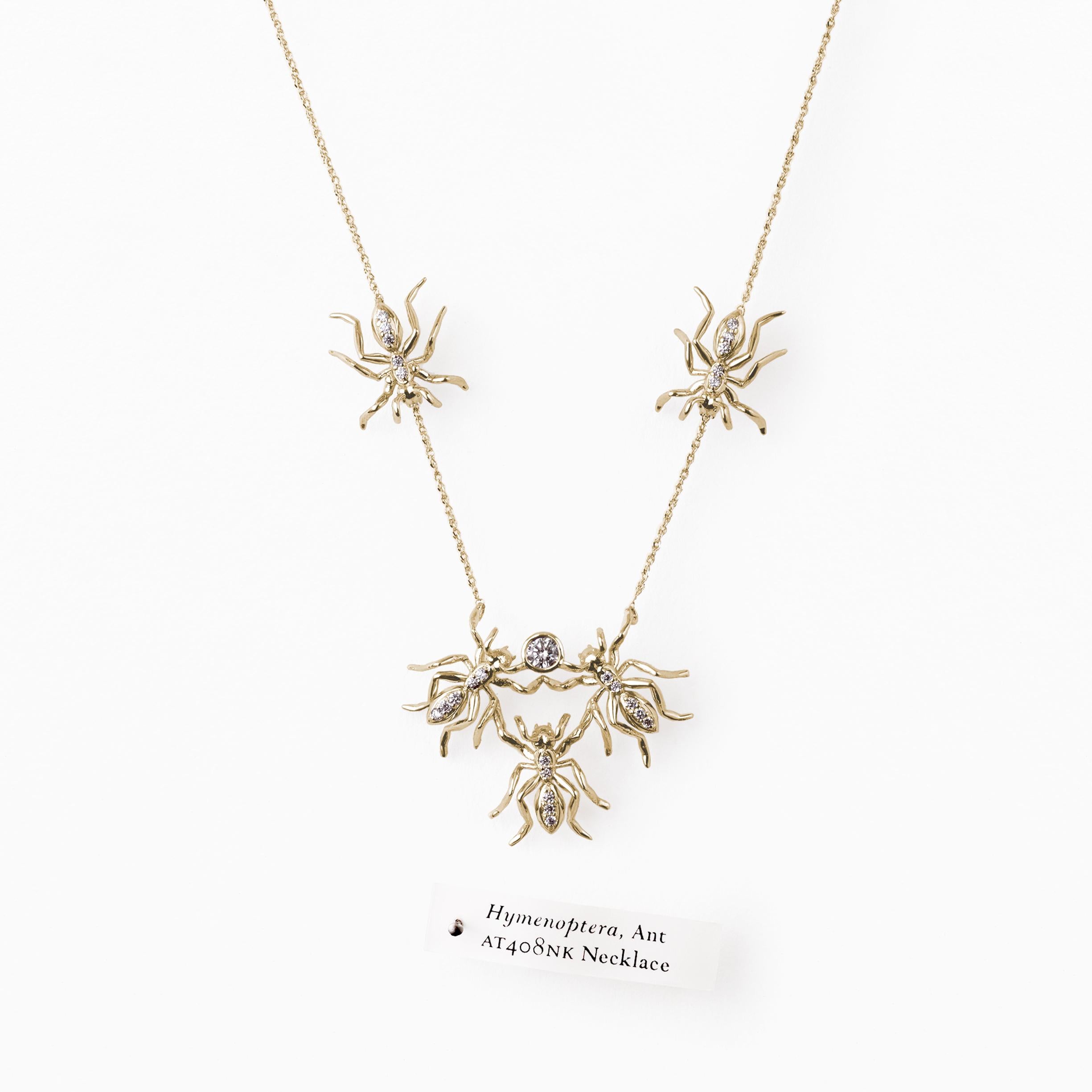These devoted subjects want to tote that precious crumb back to their queen, but it's meant to twinkle and tempt right there at your décolleté.

AT408NK YG

Limited Edition

14k yellow gold

25 brilliant-cut round diamonds pave set; 1 bezel