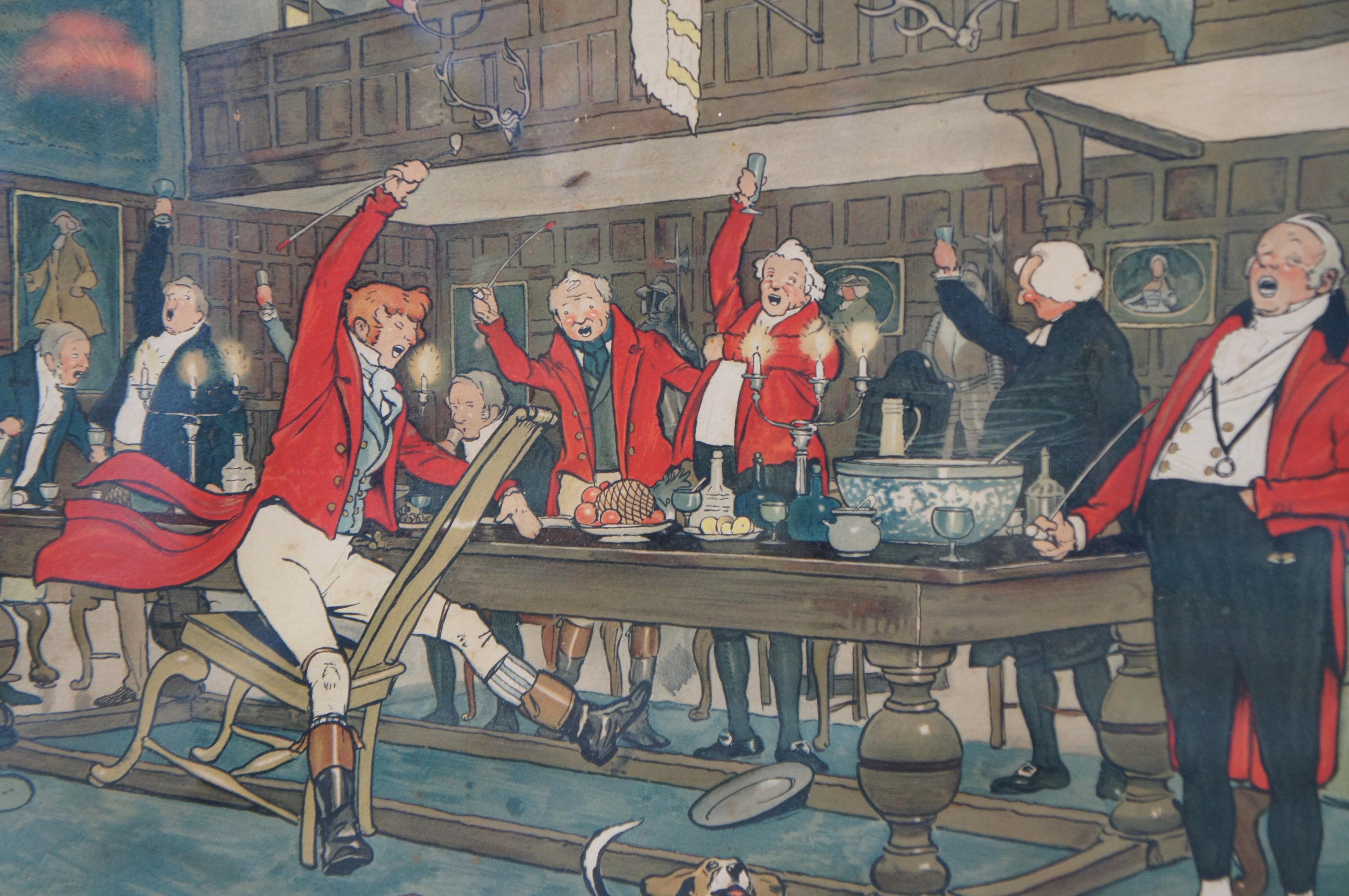 5 anciennes chrmolithographies de chasse de Cecil Aldin 1ère édition en vente 10
