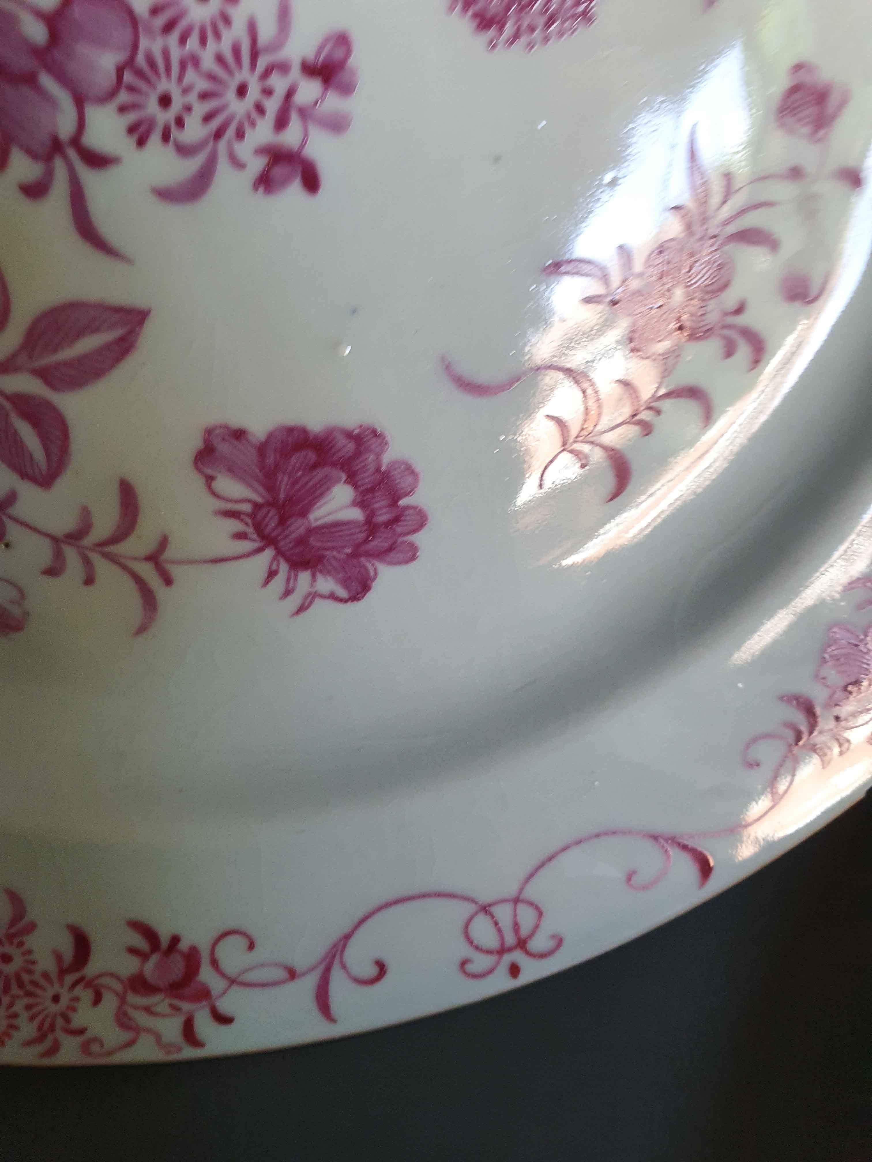#5 Antique Chinese Porcelain 18th C Qianlong Period Famille Rose Dinner Plates For Sale 8