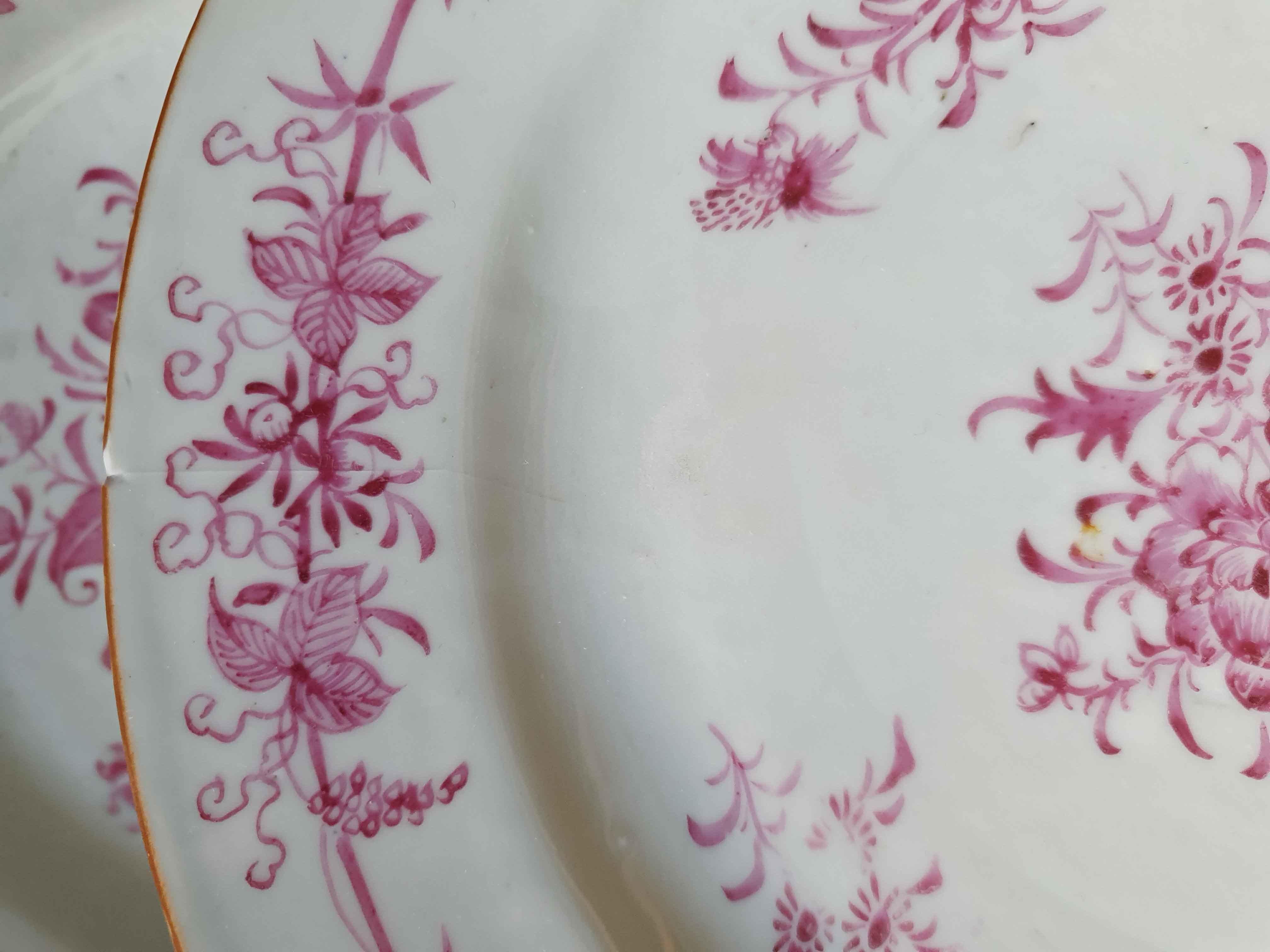 #5 Antique Chinese Porcelain 18th C Qianlong Period Famille Rose Dinner Plates For Sale 9