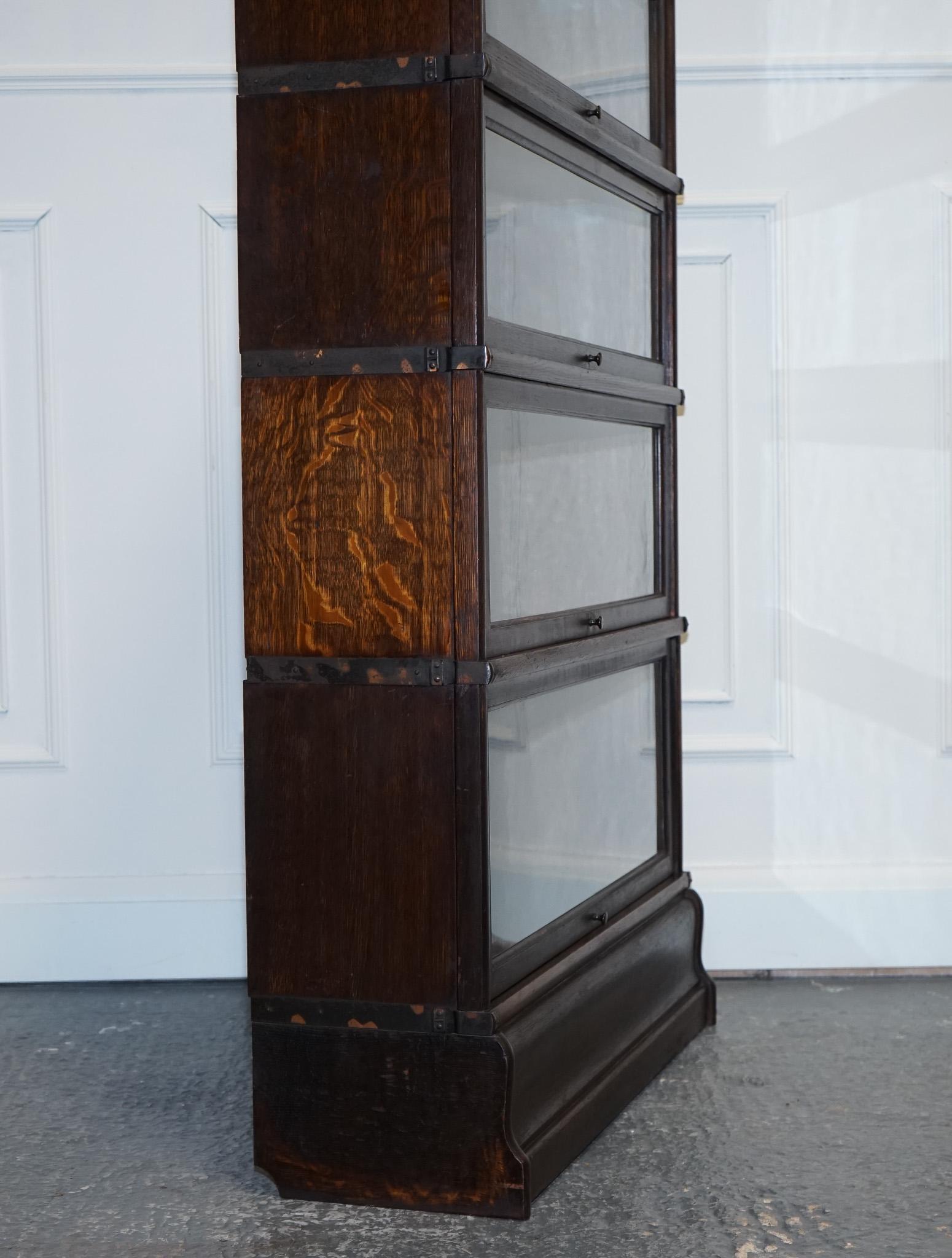 5 Antique Globe Wernicke Oak Glass Stacking Library Barrister Modular Bookcase 8