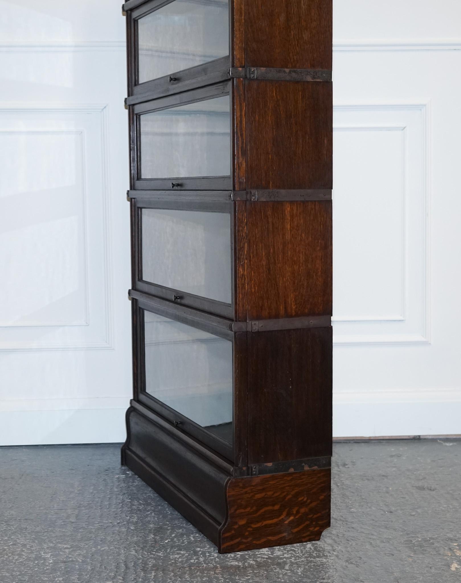 5 Antique Globe Wernicke Oak Glass Stacking Library Barrister Modular Bookcase 11
