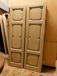 5 Antique Lacquered Double Doors, Identical, Bafaccial, '700 Italy