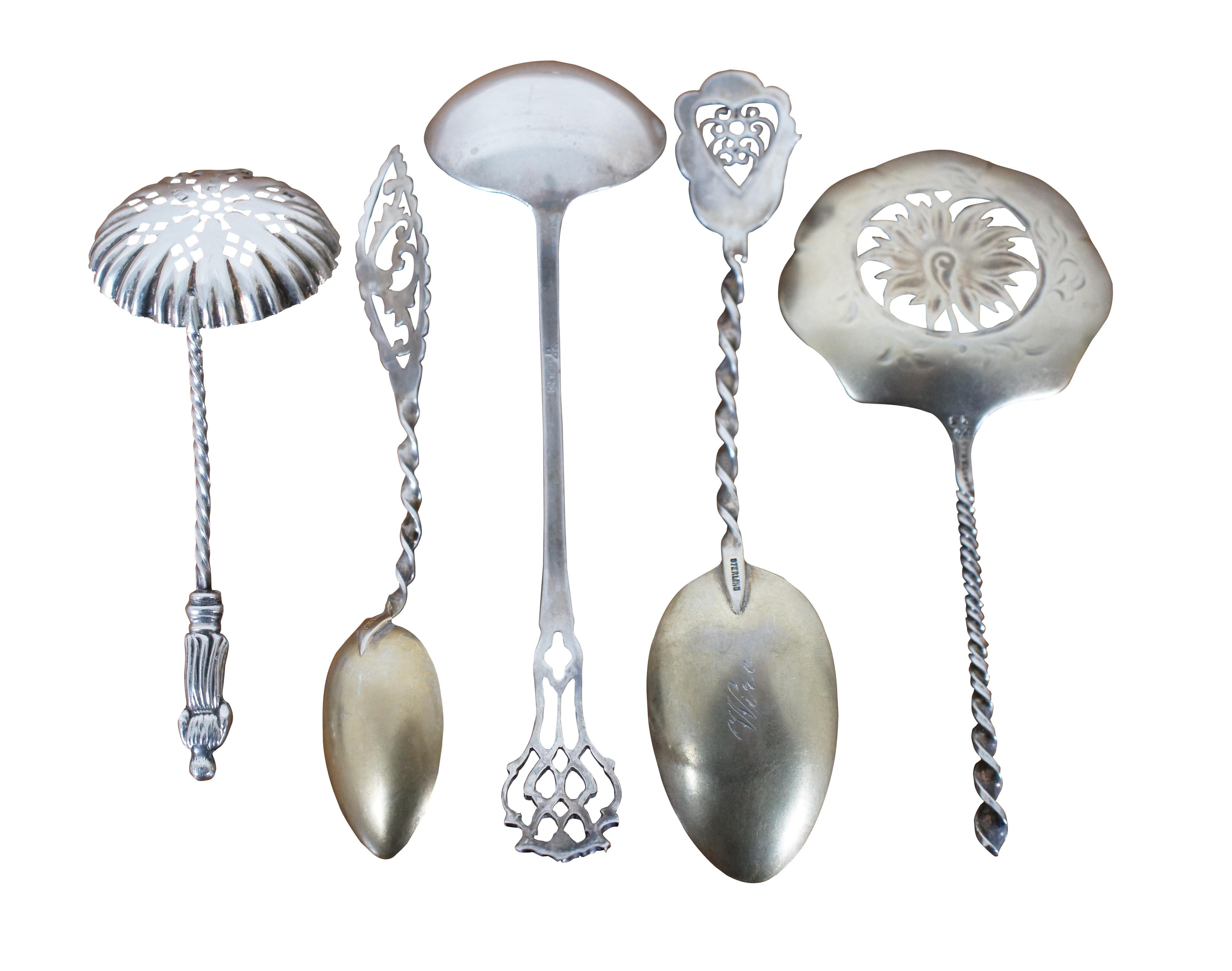antique silver ladle spoon