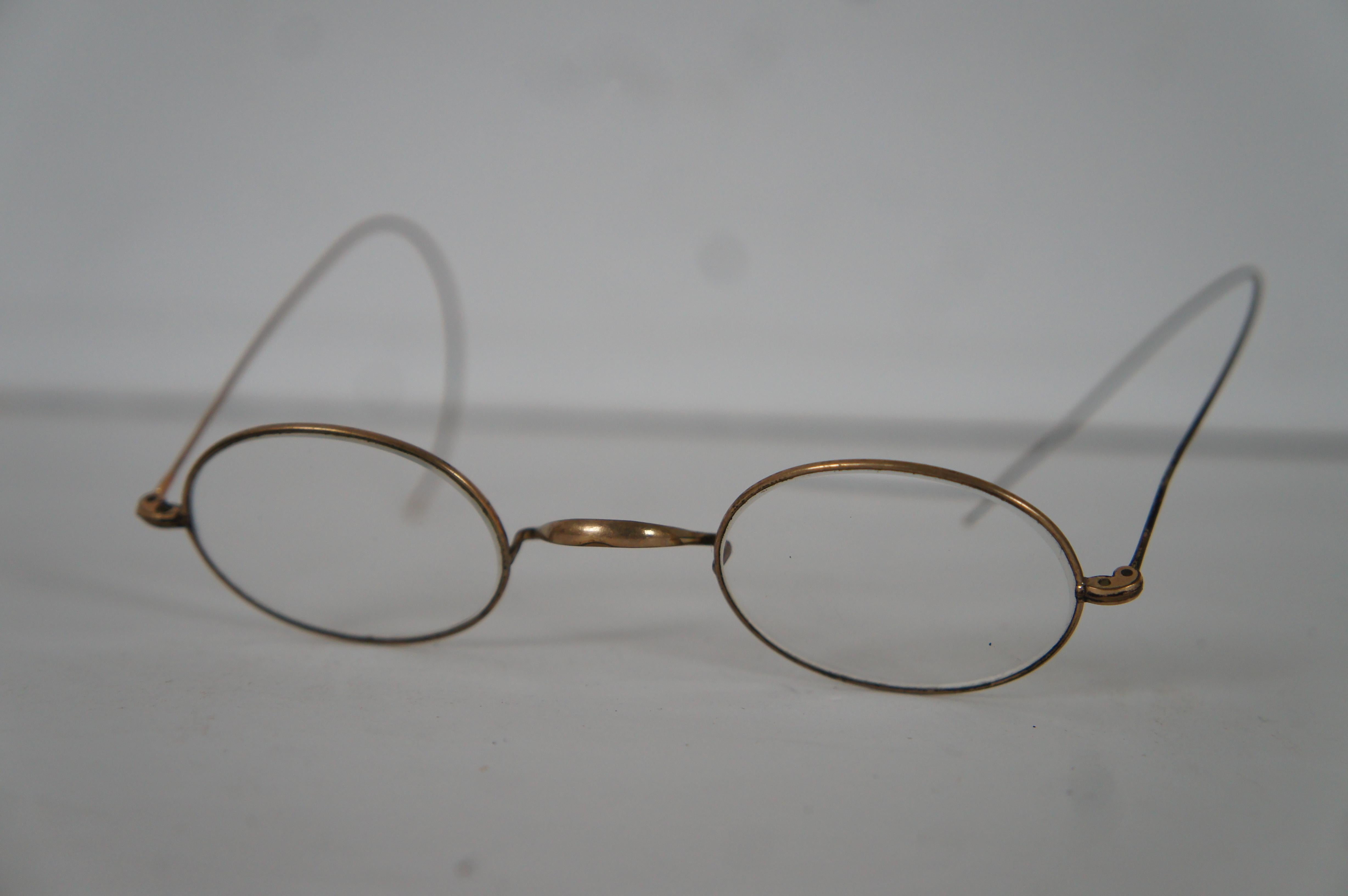 5 Antique Victorian Wire Rim Optical Eye Glasses Frames Spectacles In Good Condition In Dayton, OH