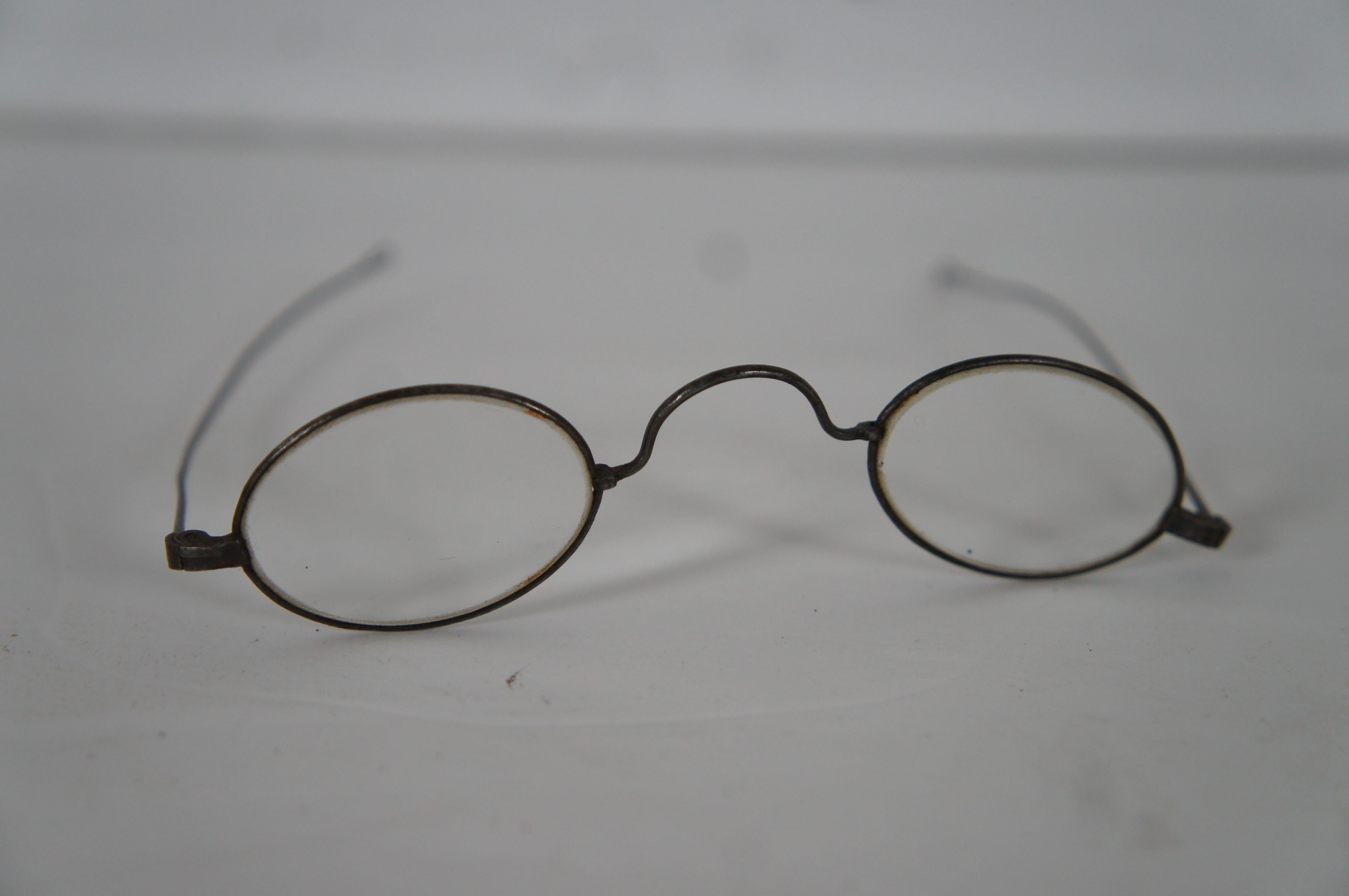 Metal 5 Antique Victorian Wire Rim Optical Eye Glasses Frames Spectacles