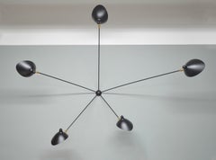 Serge Mouille - 5 Arm Black Spider Sconce
