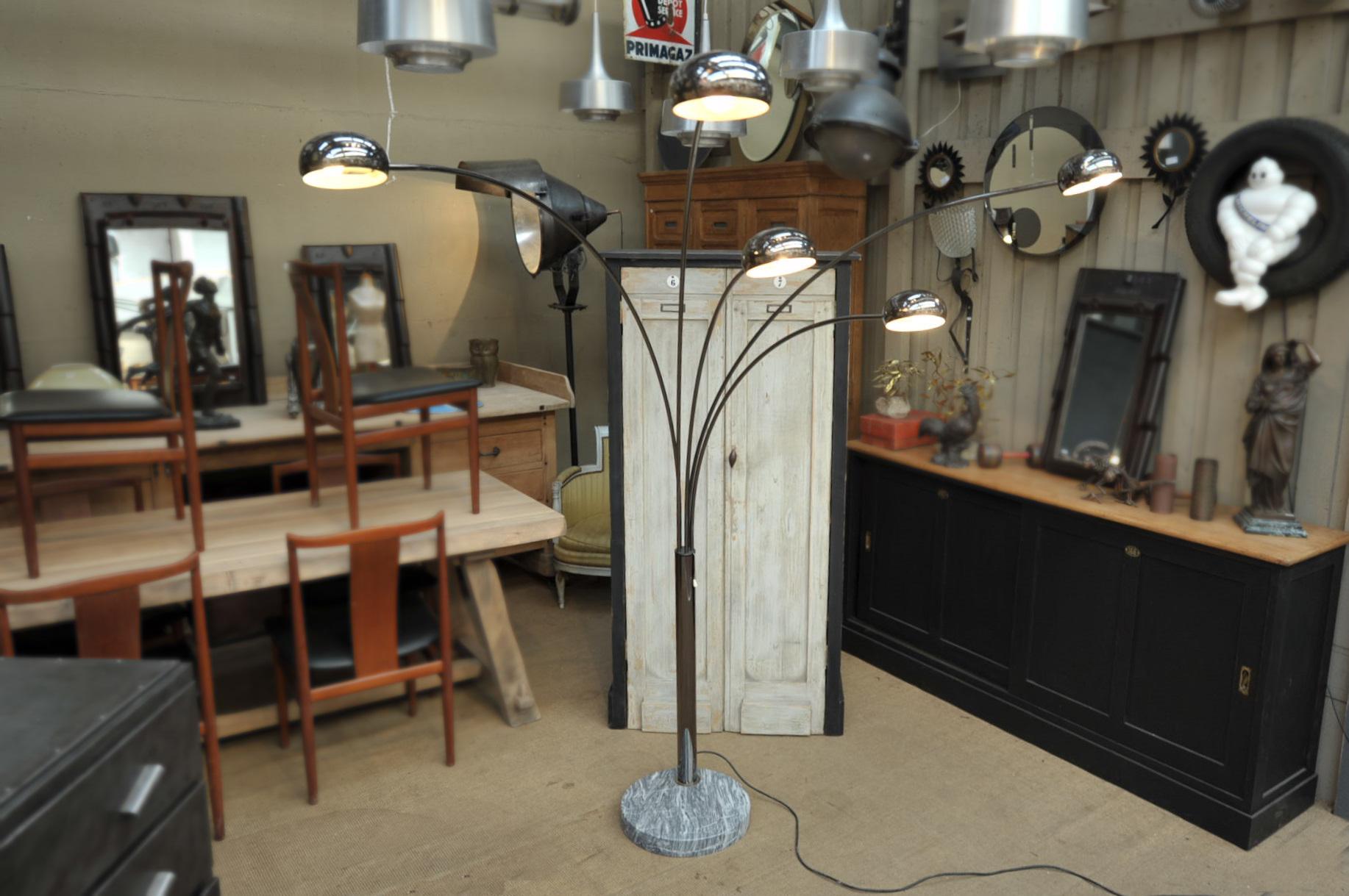 Late 20th Century 5 Arms Cottex Sweden Lampe, circa 1970
