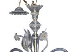 5 ARMS CHANDELIER in Murano glass Venice Early 20th Century