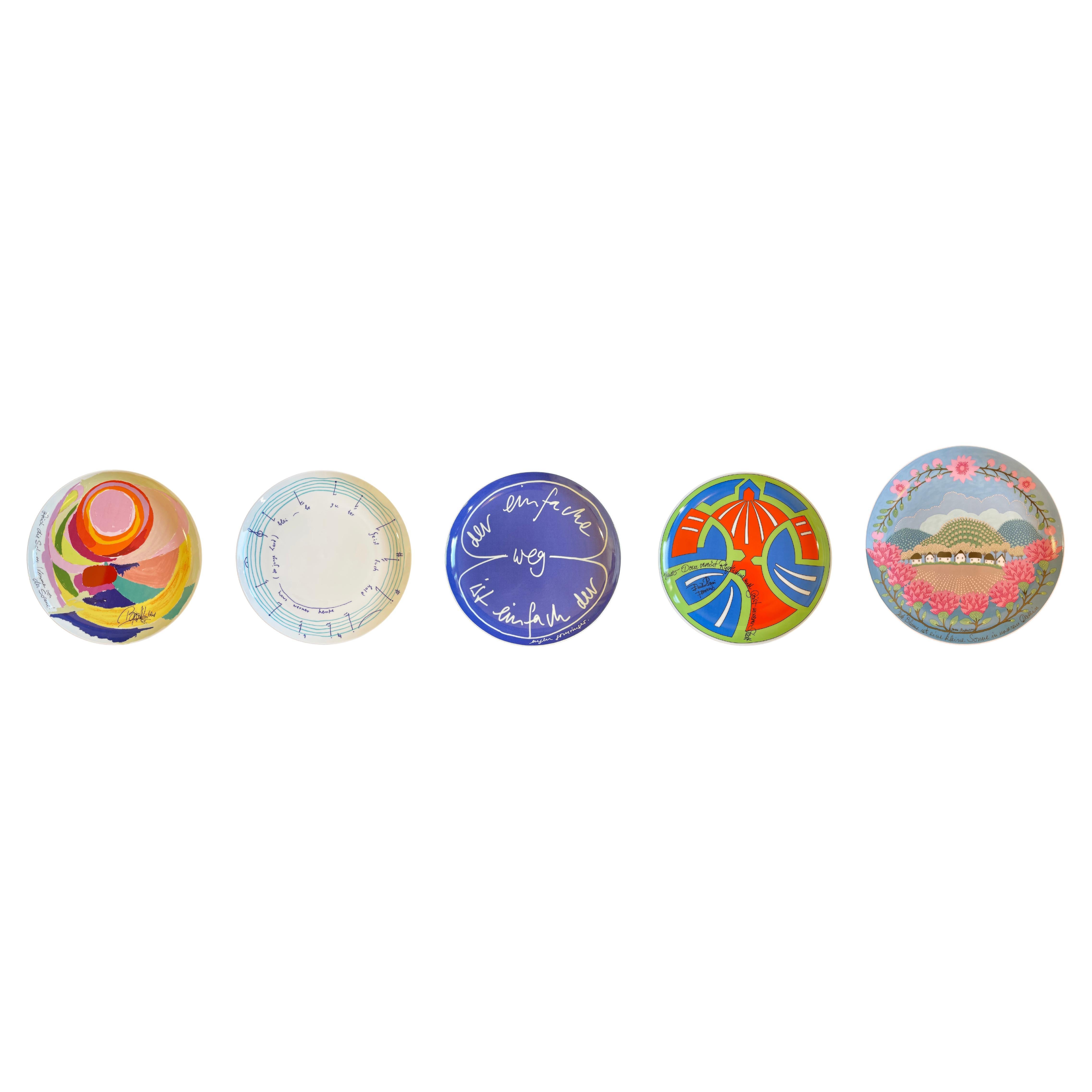 5 Artists Plates Collection Limited Edition by Rosenthal, Emilio Pucci, Wiinblad en venta