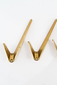 5 Asymetric Wall Hooks by Hertha Baller Austria, 1950s