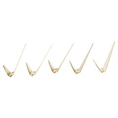 5 Asymetric Wall Hooks by Hertha Baller Austria, 1950s ( price per piece )