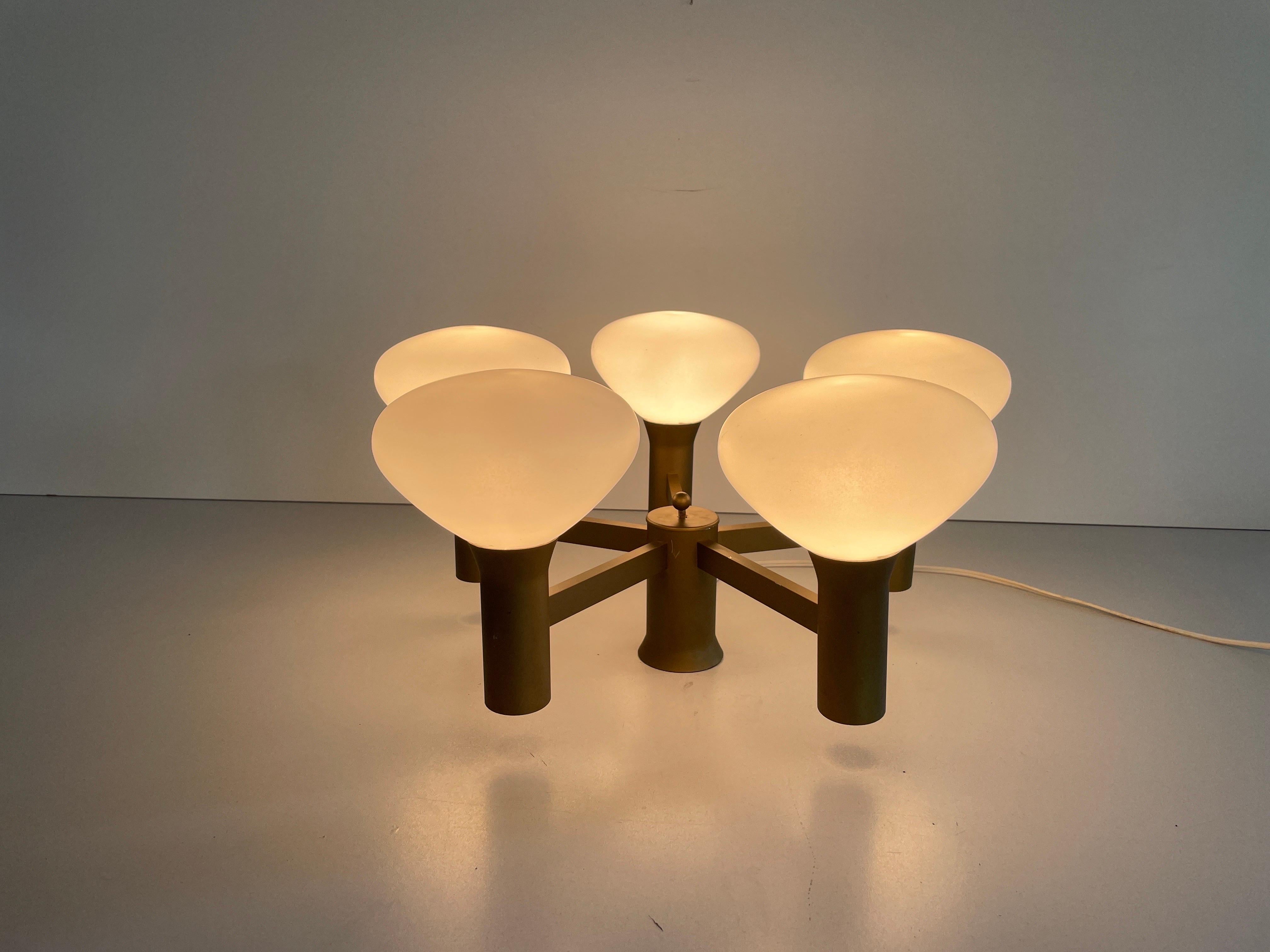 Lampada da incasso atomica con corpo in vetro e metallo a 5 sfere, anni '60, Germania in vendita 6