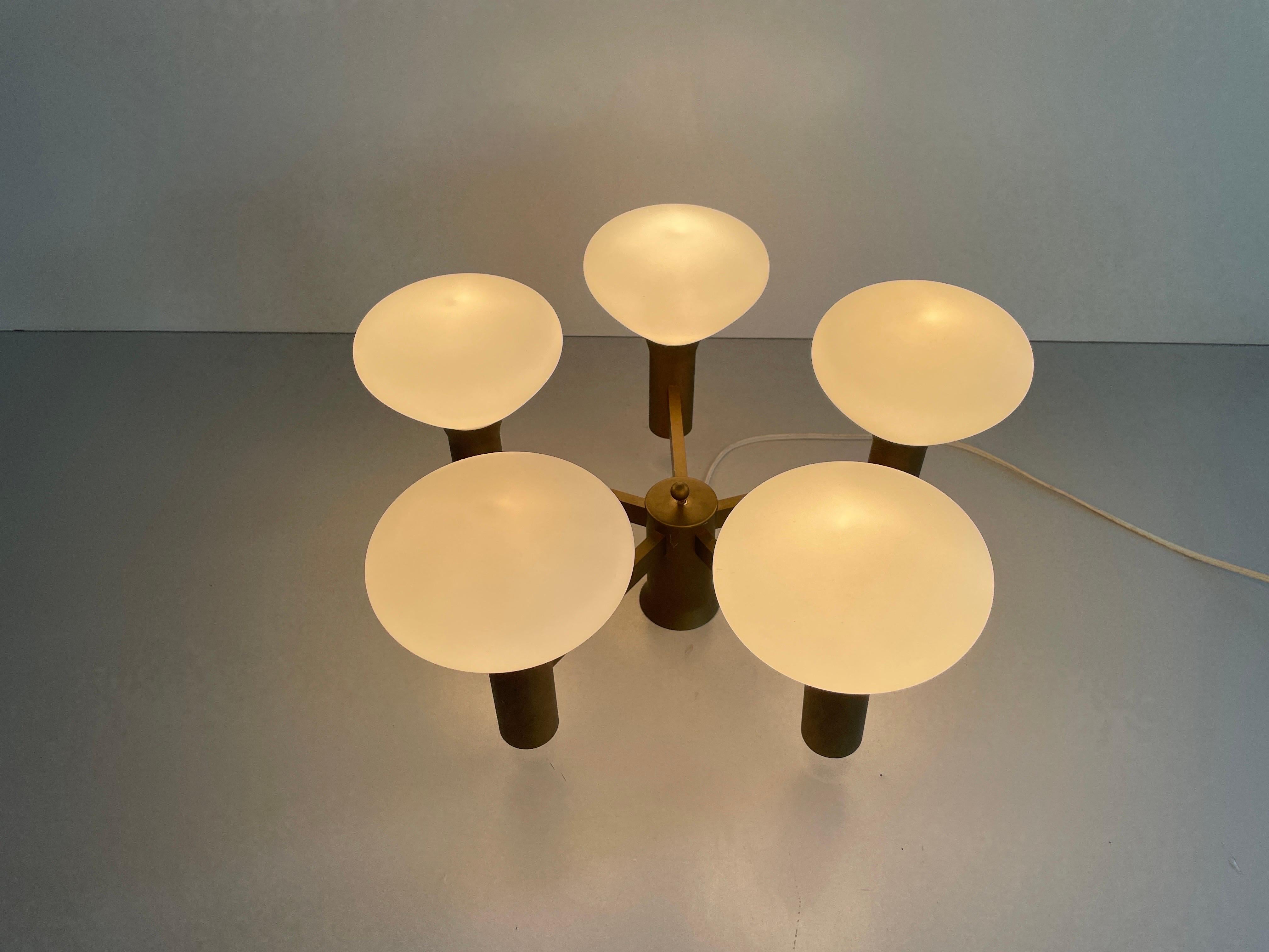 Lampada da incasso atomica con corpo in vetro e metallo a 5 sfere, anni '60, Germania in vendita 7