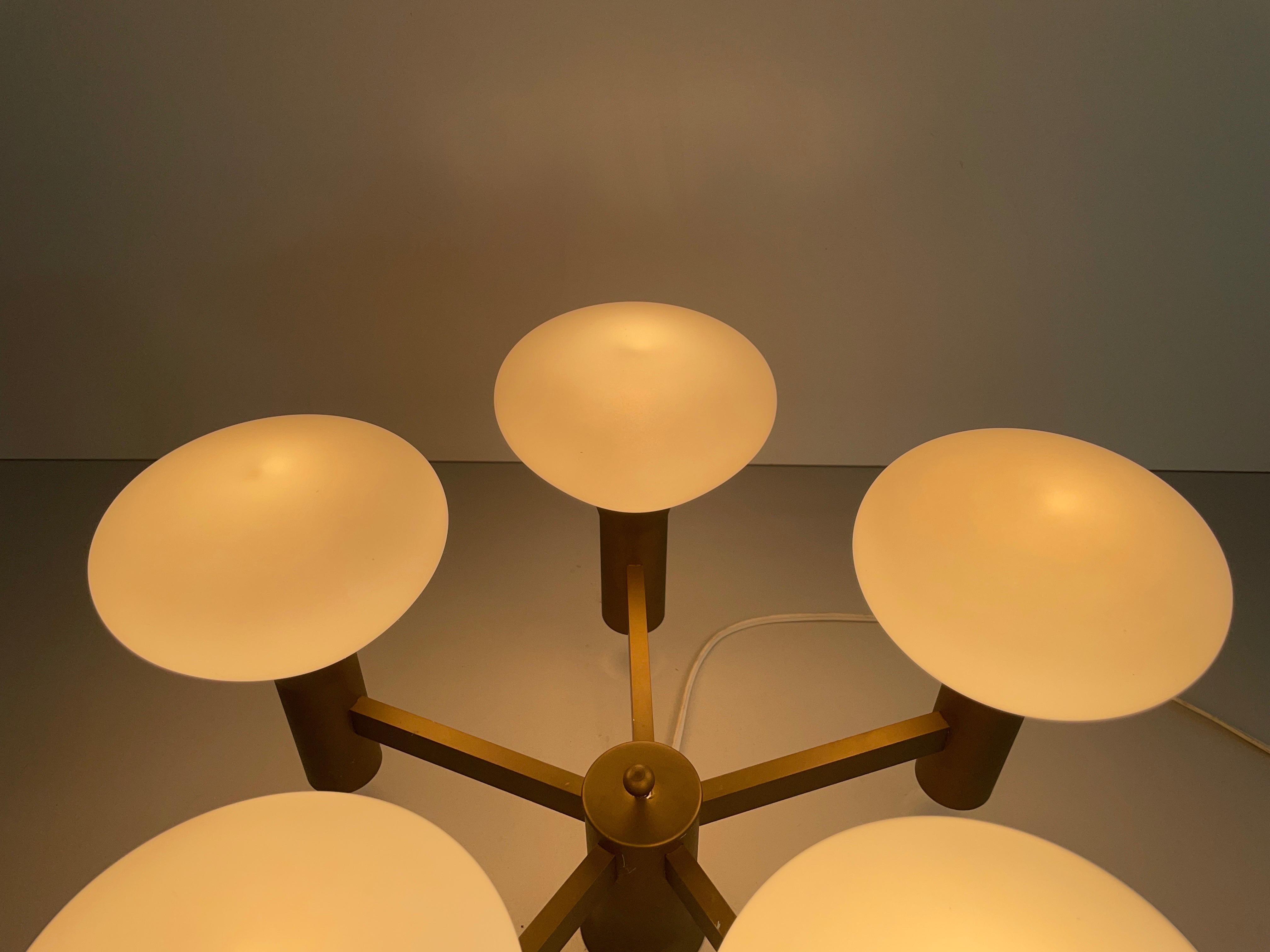Lampada da incasso atomica con corpo in vetro e metallo a 5 sfere, anni '60, Germania in vendita 10