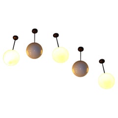 5 Ball Lamps of the Kavanagh Building in Buenos Aires, Argentina, 1920, Bauhaus