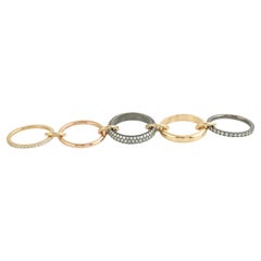 5-Band Stackable Connected 18K Gold Diamond Ring