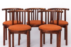 5 Bentwood Chairs 1950s, Vintage Beech Wood Chairs, Mid Century Dining Chairs
