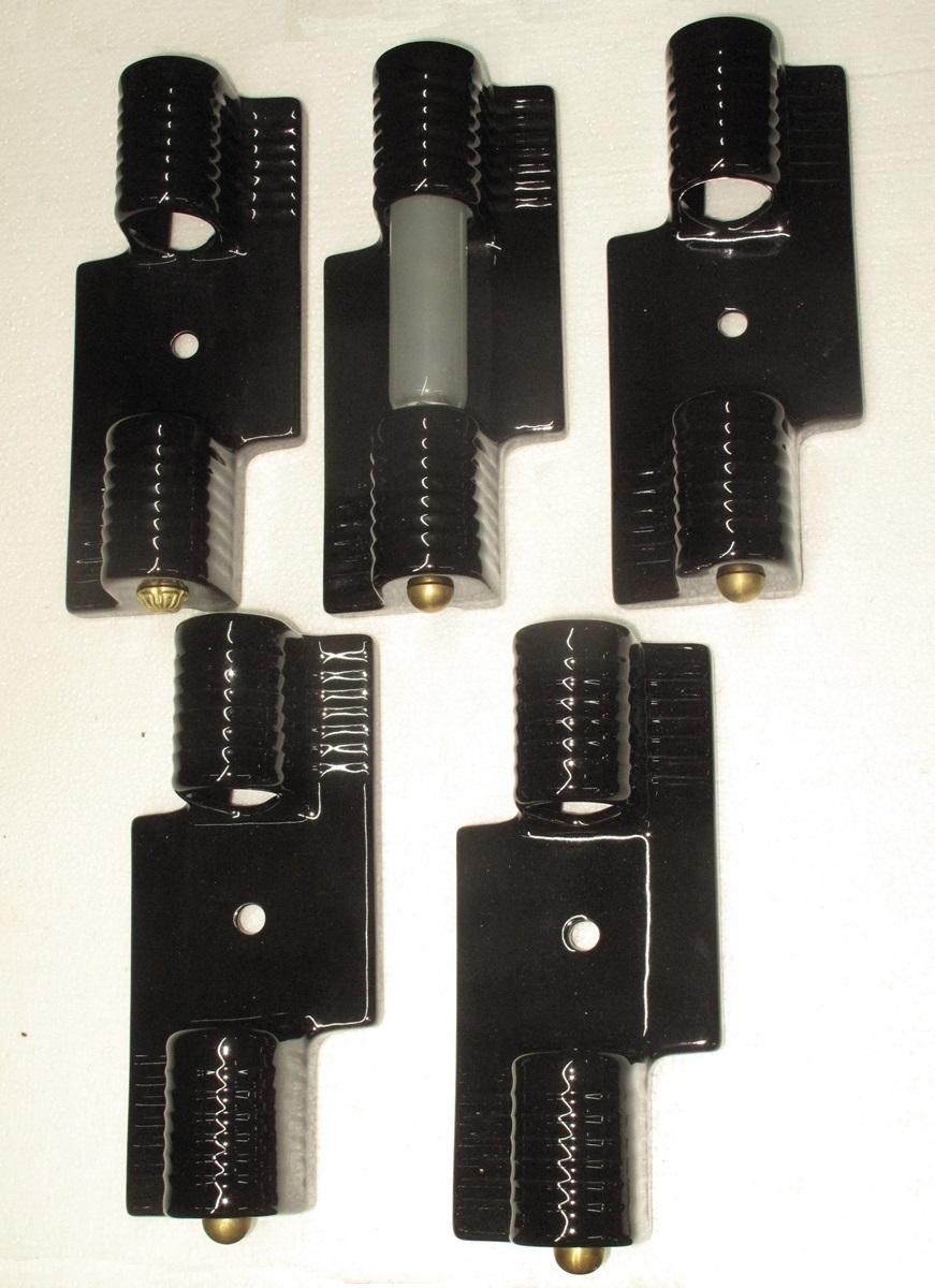 5 Apliques de porcelana negra Art Decó Moderno Precio por unidad 3