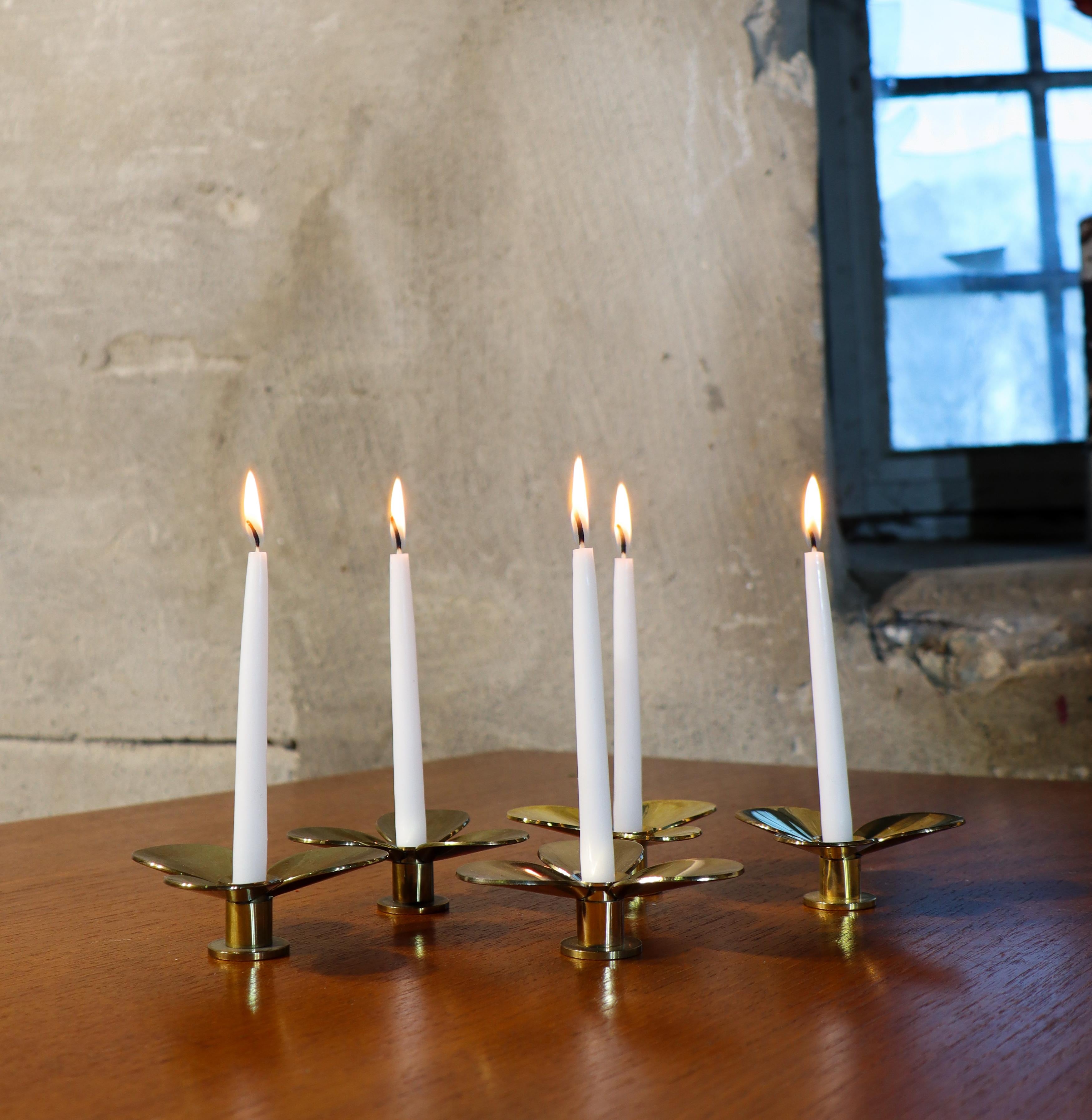 5 Candelieri in ottone - Pierre Forsell - Skultuna in vendita 5