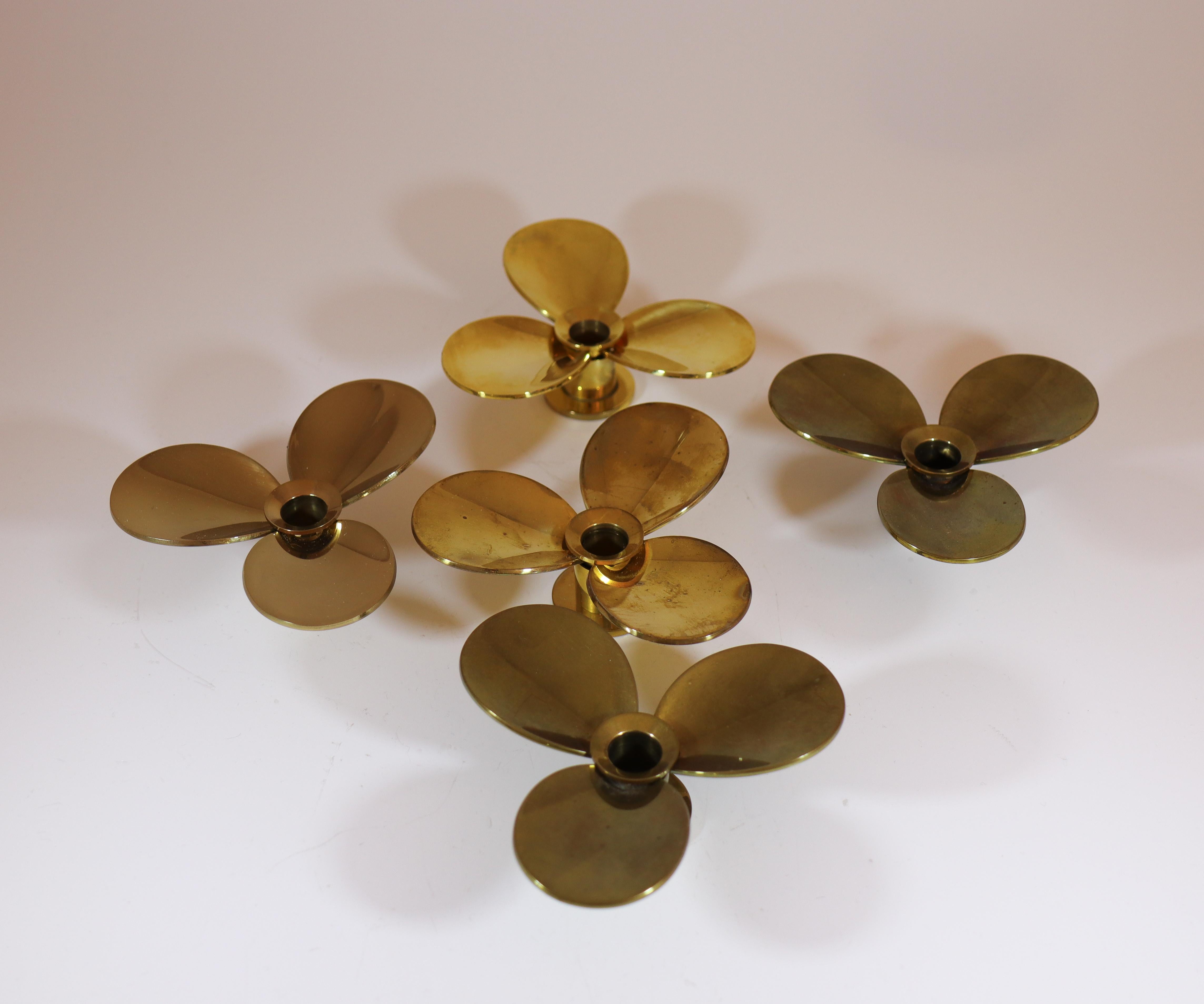 5 Candelieri in ottone - Pierre Forsell - Skultuna in vendita 3