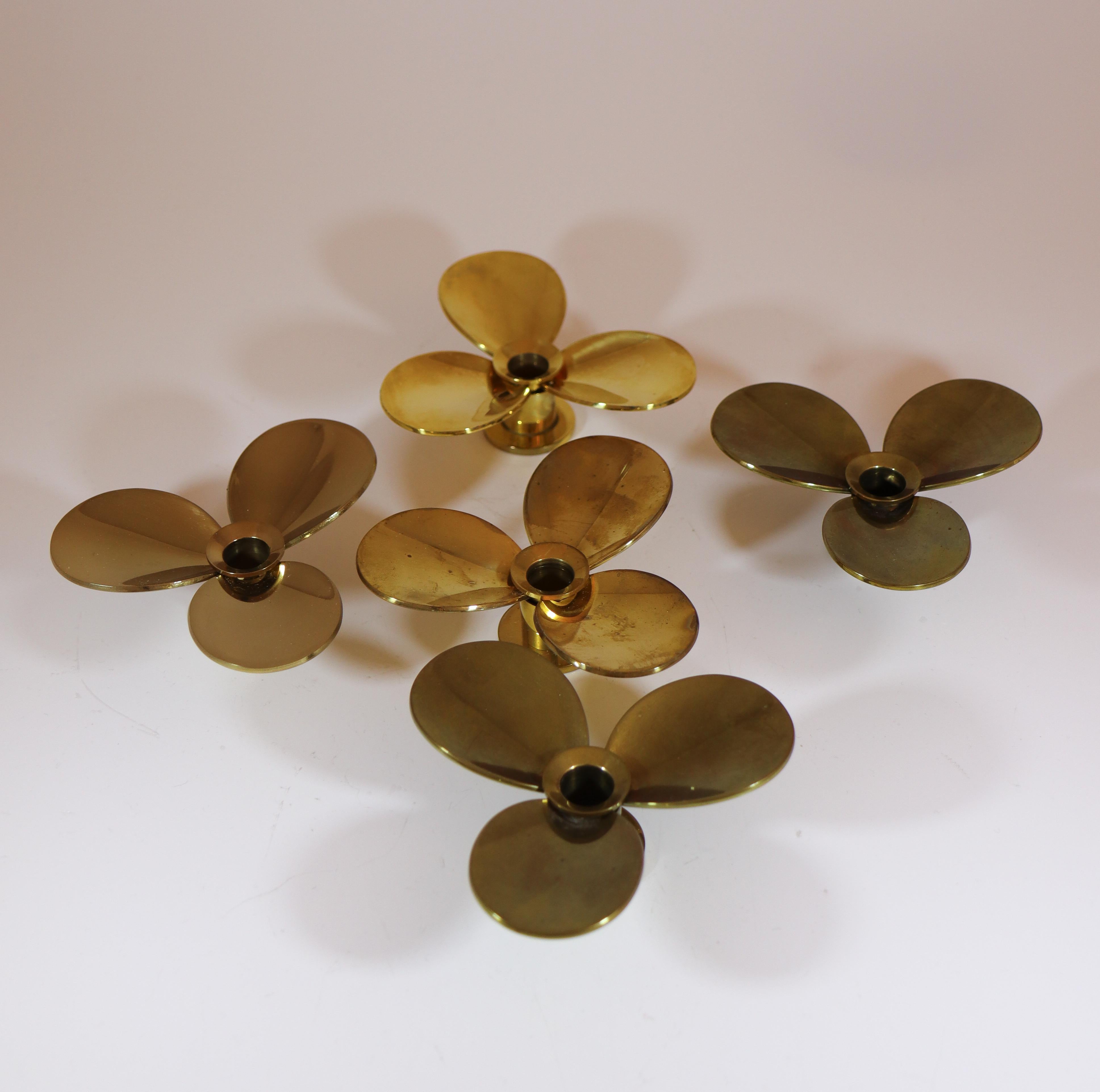 5 Candelieri in ottone - Pierre Forsell - Skultuna in vendita 4