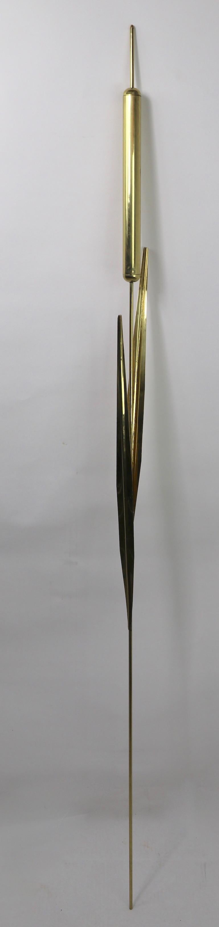 5 Brass Cattails Attributed to Jere In Good Condition In New York, NY