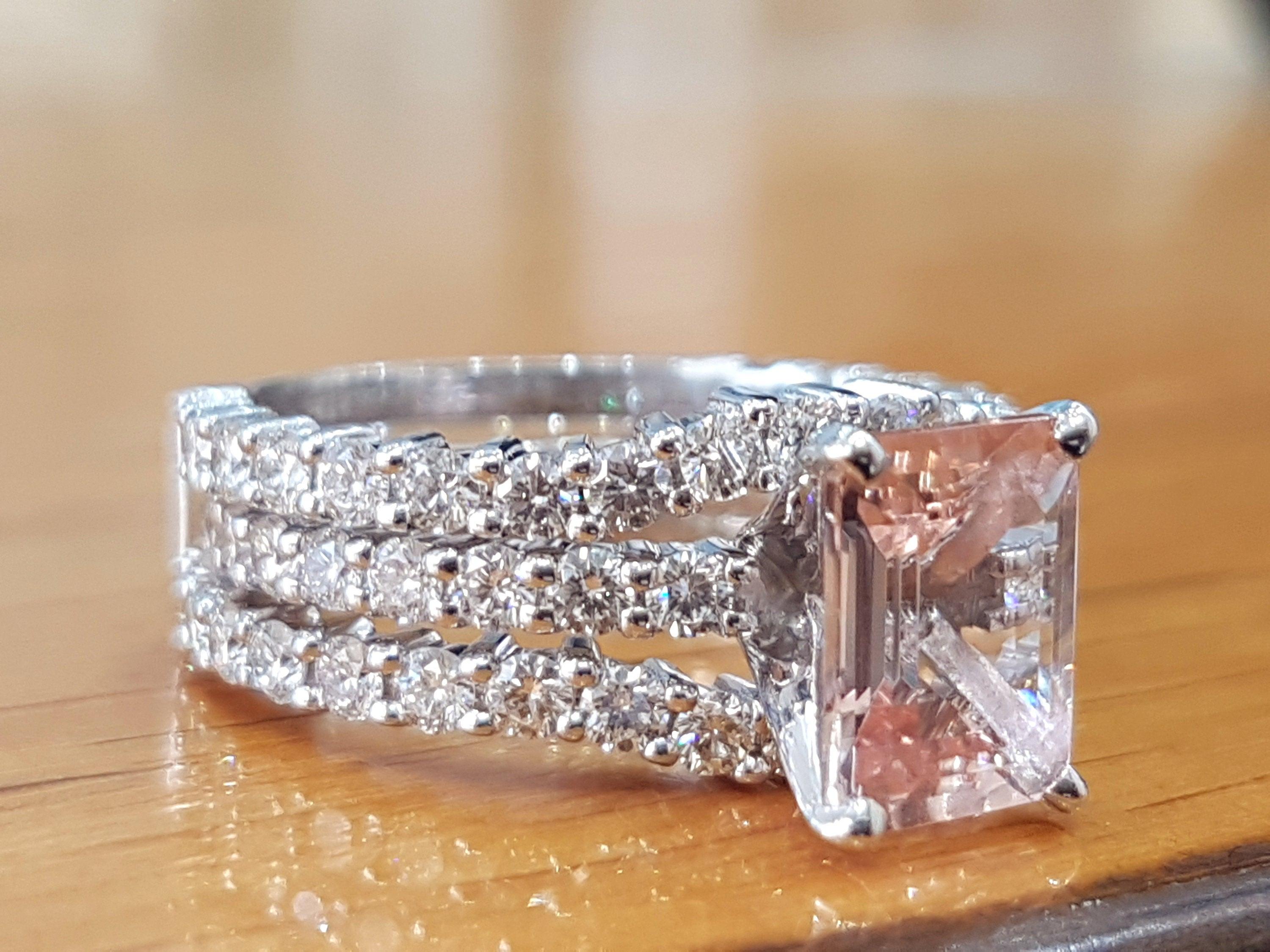 5 carat morganite engagement ring