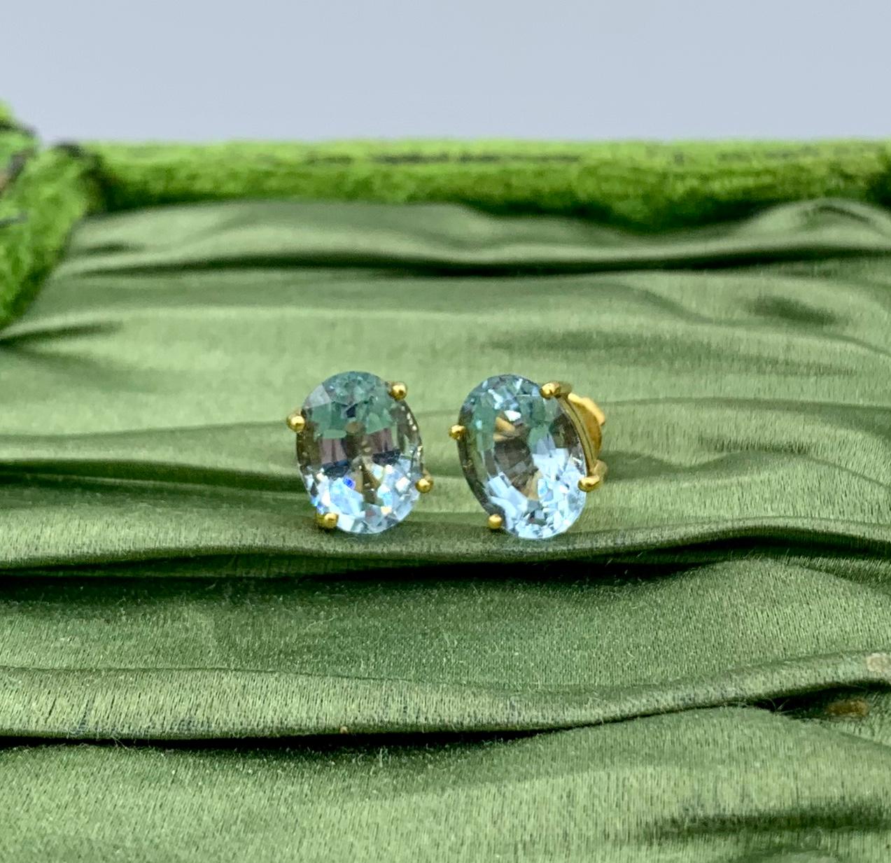 aquamarine earrings white gold