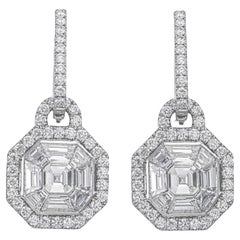 5 Carat Asscher Cut Diamond Earrings