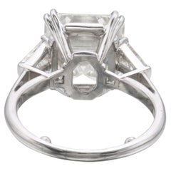 5 Carat Assher Cut Statement Brilliant White  Gold Radiant Elegance Diamond Ring