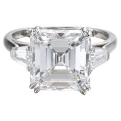 5 Carat Assher Cut Statement Brilliant White  Gold Radiant Elegance Diamond Ring
