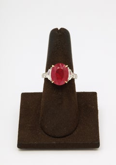 5 Carat Burma Ruby and Diamond Ring