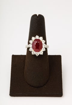 5 Carat Burma Ruby and Diamond Ring