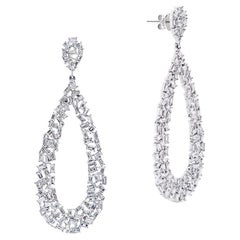 5 Carat Combine Mix Shape Diamond Hanging Earrings Certified