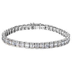 Bracelet tennis à rangée unique de diamants de forme mélangée de 5 carats certifié