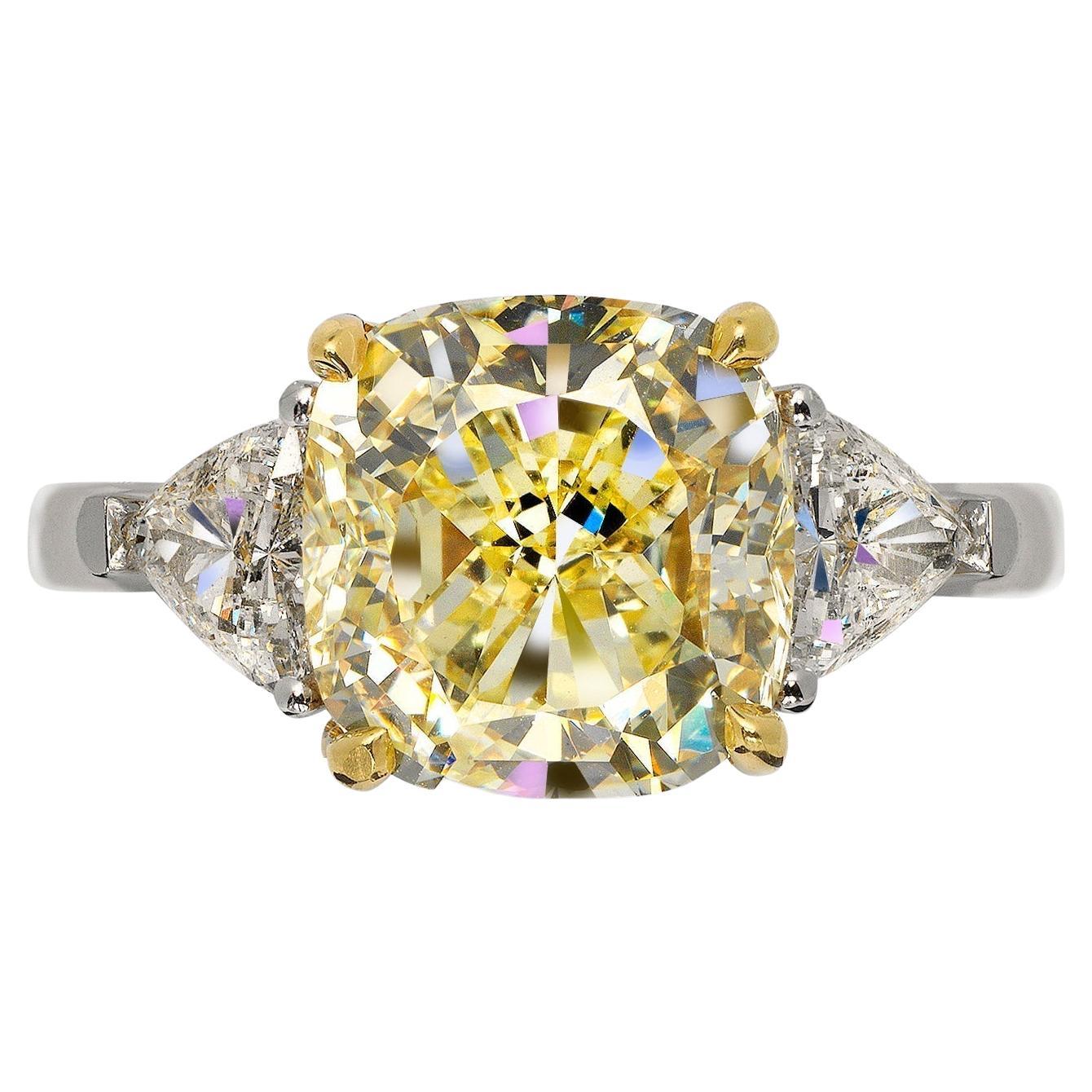 5 Carat Cushion Cut Diamond Engagement Ring GIA Certified NFY VS1
