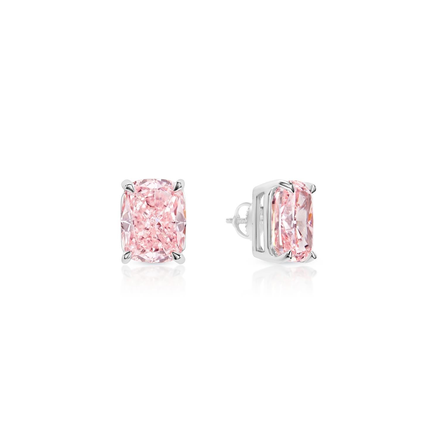 5 Carat Cushion Cut Diamond Stud Earrings GIA Certified FVP VVS1 In New Condition In New York, NY