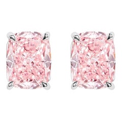 5 Karat Diamant-Ohrstecker im Kissenschliff GIA zertifiziert FVP VVS1