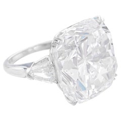5 Carat Cushion Statement Brilliant White / D color FL/IF  Diamond Ring