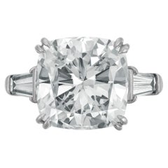 5 Carat Cushion Statement Brilliant White / D color SI  Diamond Ring