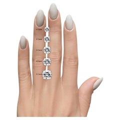 5 Carat Cushion Statement Brilliant White / D color VVS 14K White Gold