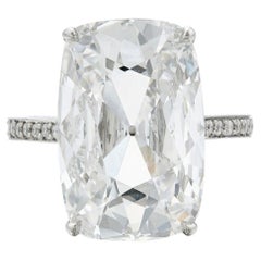 5 Carat Cushion Statement Brilliant White / G color VVS 14K White Gold