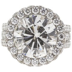 5 carat platinum diamond ring 5 Carat Custom Diamond and Platinum Engagement Ring (GIA)