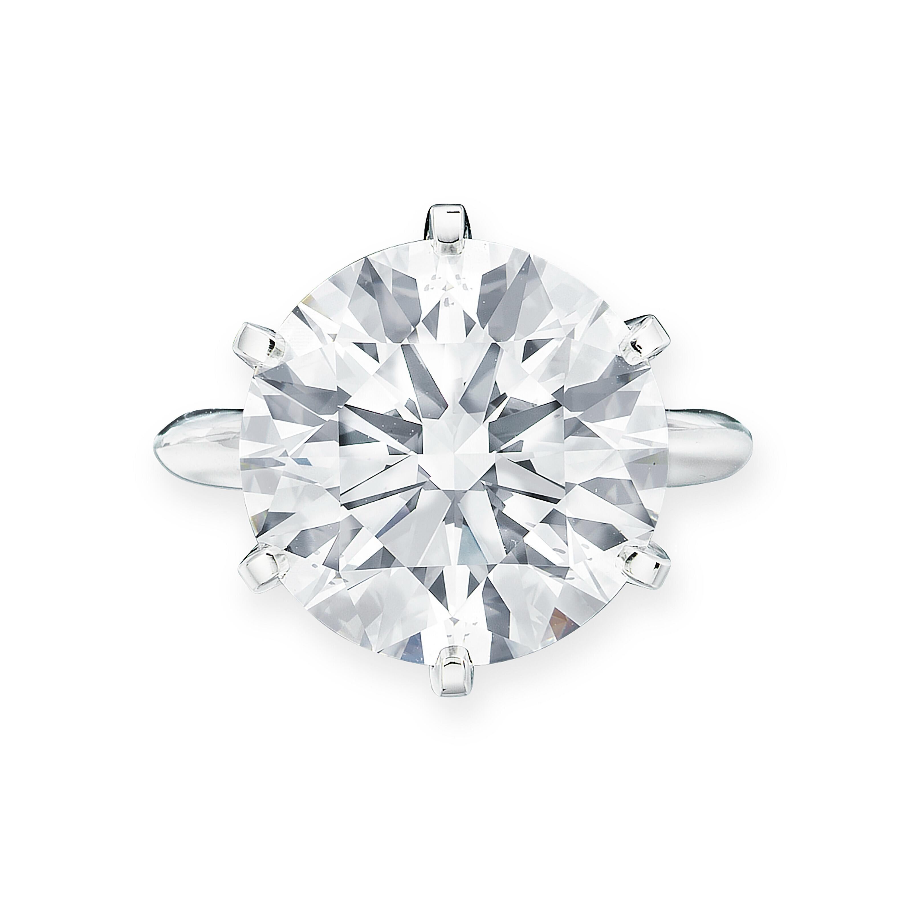 5-Karat lupenreiner Typ IIA runder Brillant-Diamantring  Ein Meisterwerk der Reinheit (Empire) im Angebot