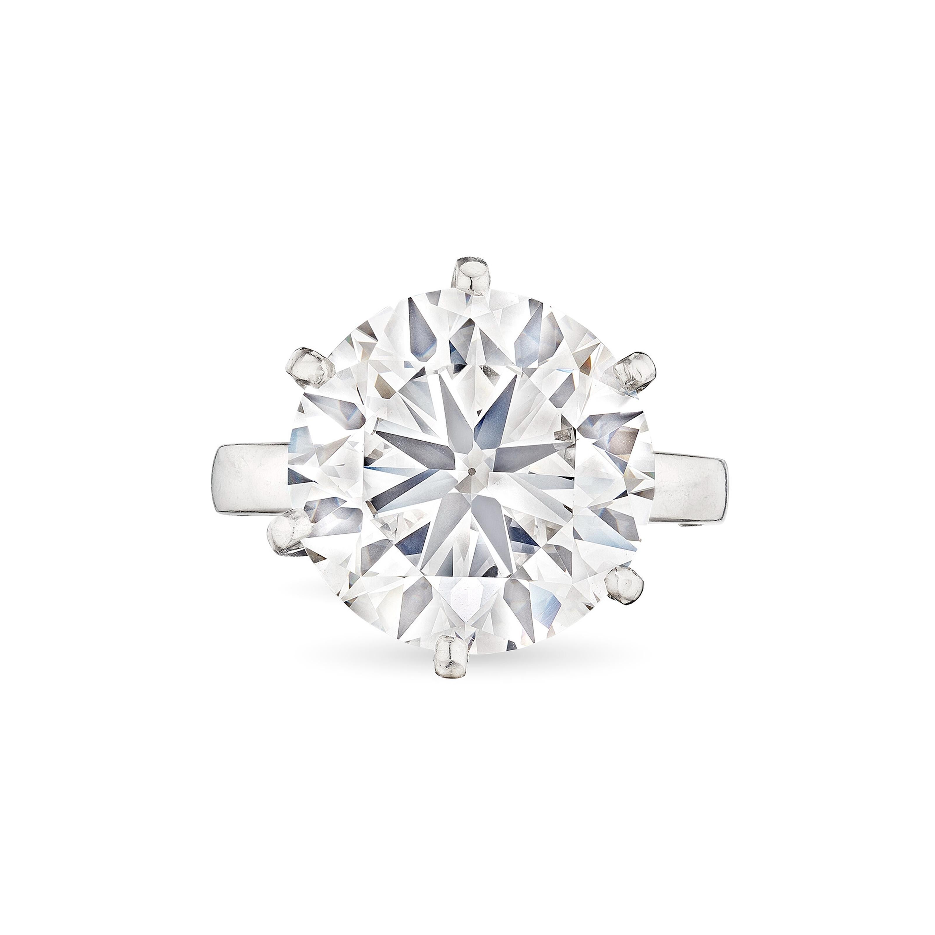 Anello con diamante brillante rotondo da 5 carati D VVS Tipo IIA  Un capolavoro di purezza In condizioni Nuovo in vendita a Mumbai, IN