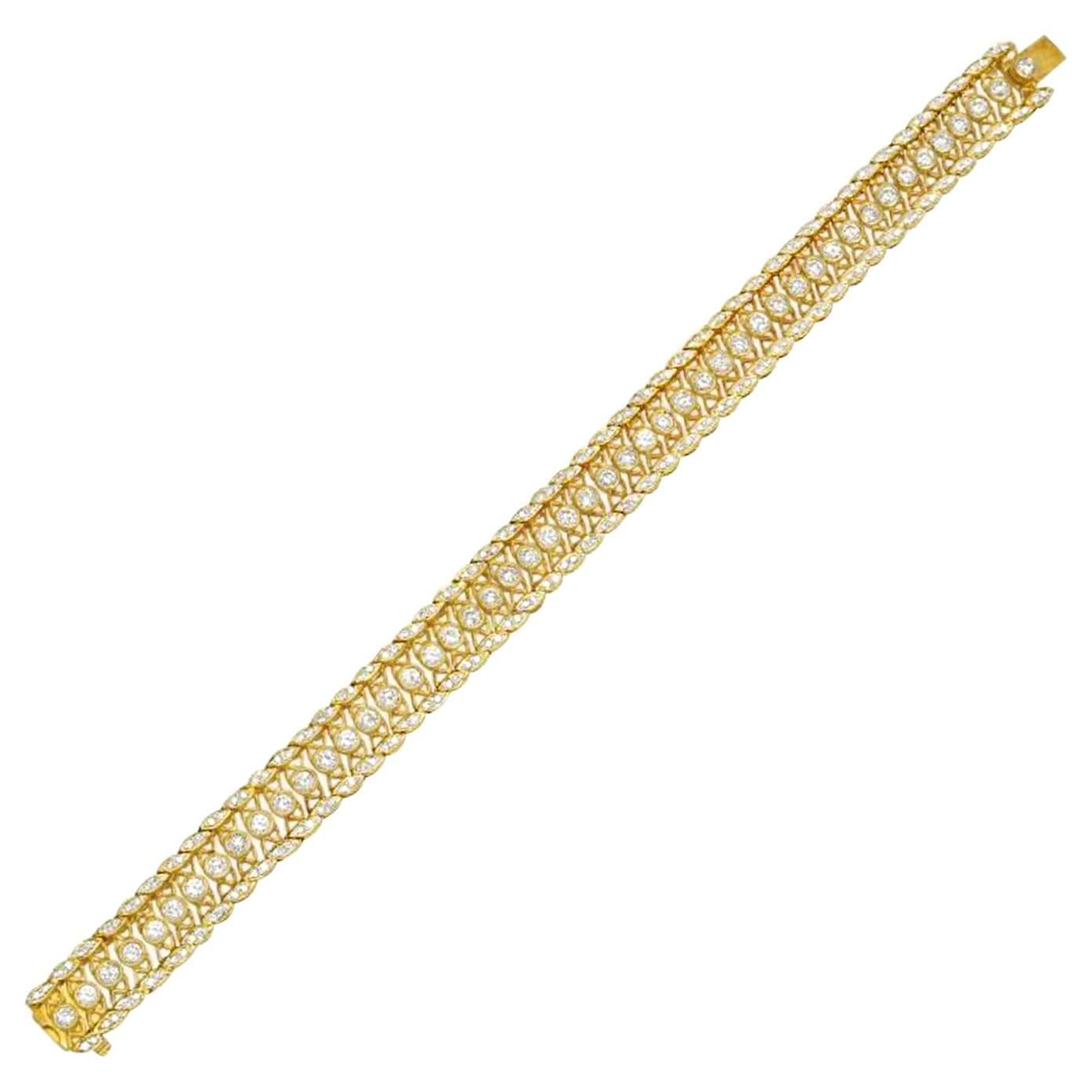5 Carat Diamond and Gold Bracelet