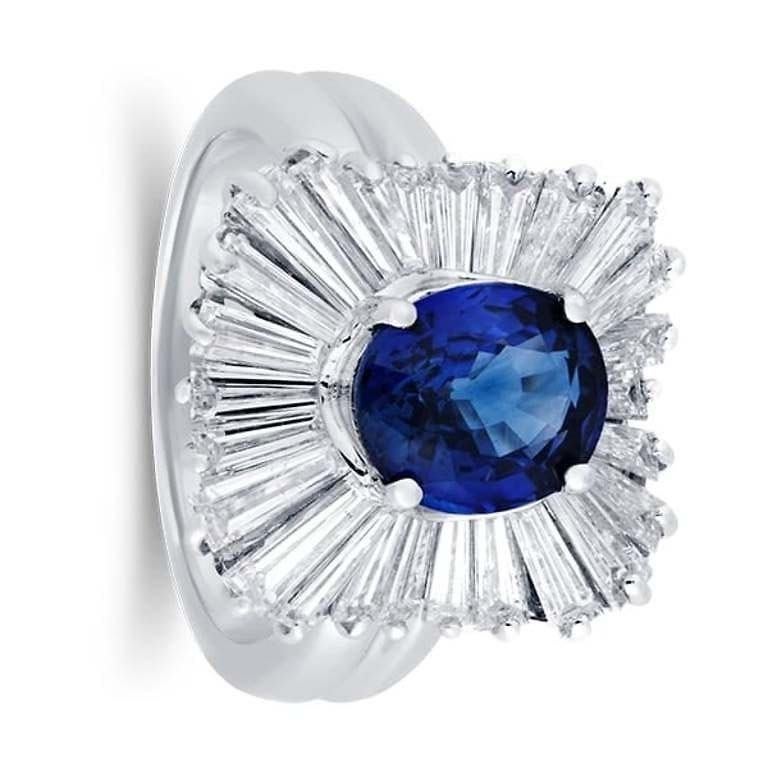 5 Carat Diamond and Tanzanite Ring in 14k Gold In New Condition For Sale In Tustin, CA