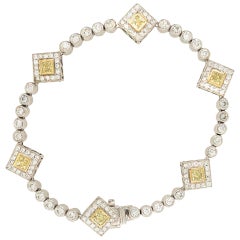 5 Carat Diamond Bracelet 18 Karat Gold